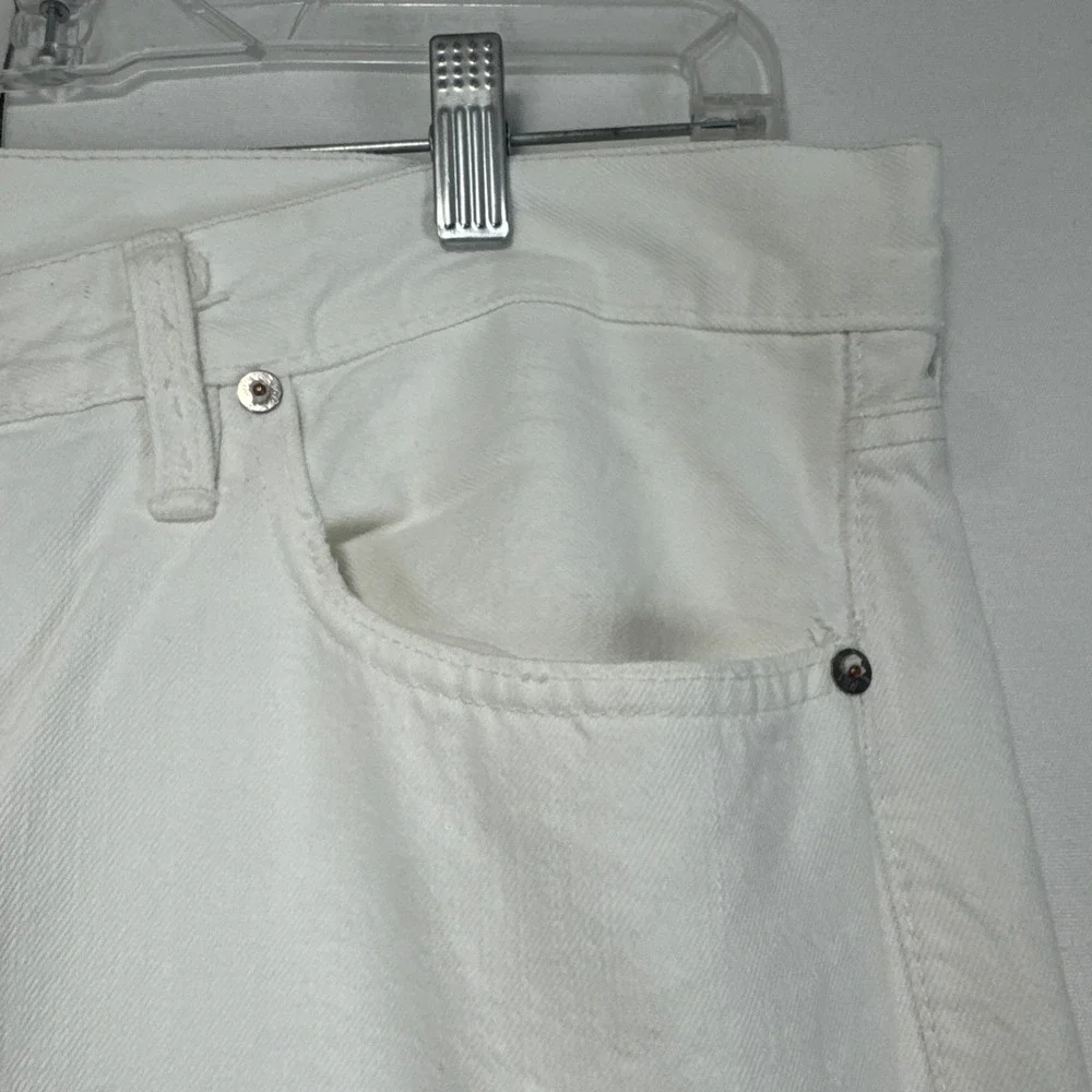 VTG Polo Ralph Lauren Slim Straight 018 Mens 35x30 White Cotton Denim Jean Pants